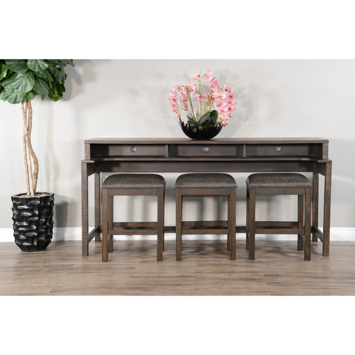 Sunny Designs Console Table with USB Power Pack Tobacco Leaf - Bed & Sofa Hub
