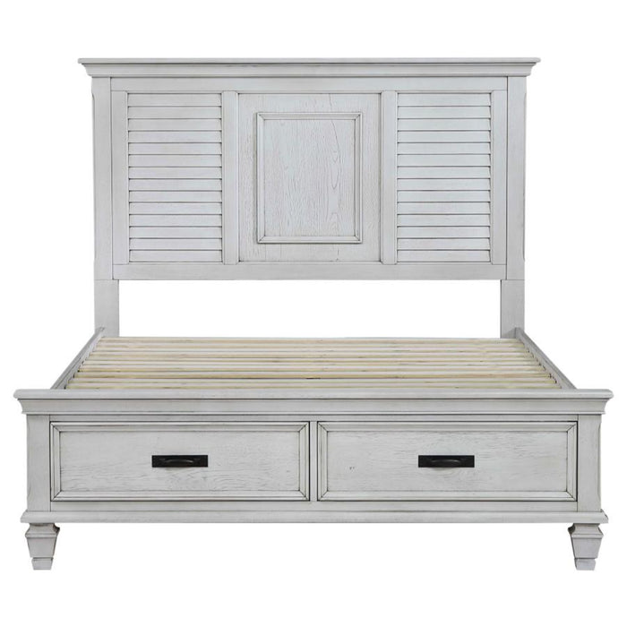 Coaster Franco 4-piece Bedroom Set Distressed White - Bed & Sofa Hub