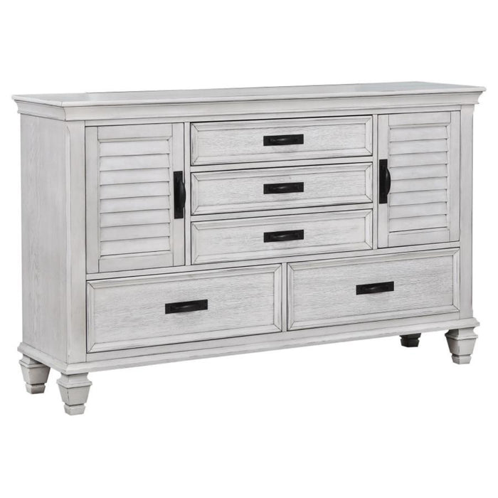 Coaster Franco 4-piece Bedroom Set Distressed White - Bed & Sofa Hub
