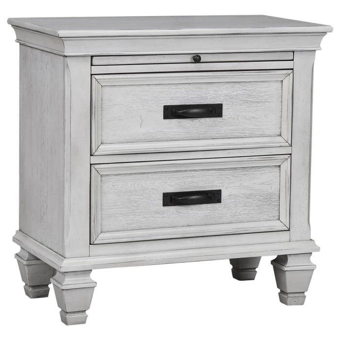 Coaster Franco 4-piece Bedroom Set Distressed White - Bed & Sofa Hub