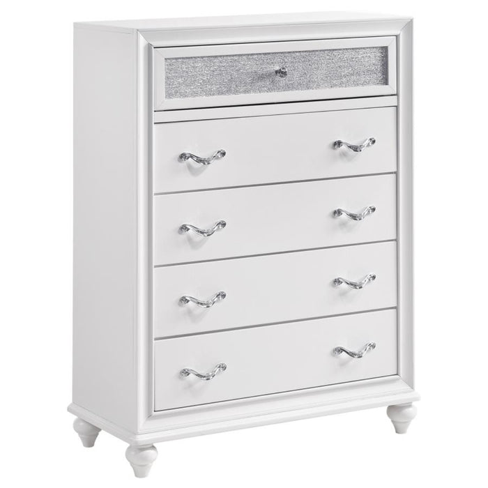 Coaster Barzini 5-piece Bedroom Set White - Bed & Sofa Hub