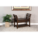 Sunny Designs Accent Bench with Storage, Wood Seat Tobacco Leaf - Bed & Sofa Hub