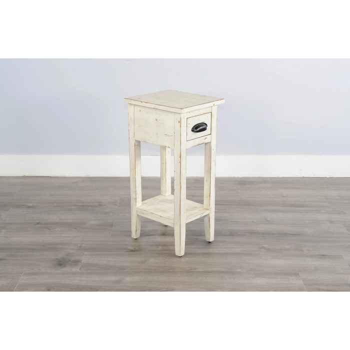 Sunny Designs Chair Side Table White Sand - Bed & Sofa Hub