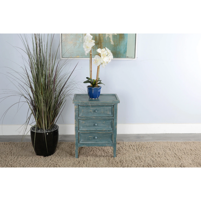 Sunny Designs Marina End Table with Drawers Sea Grass - Bed & Sofa Hub