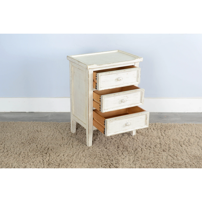 Sunny Designs End Table White Sand - Bed & Sofa Hub