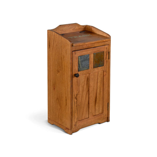 Sunny Designs Wood House Trash Box Rustic Oak - Bed & Sofa Hub