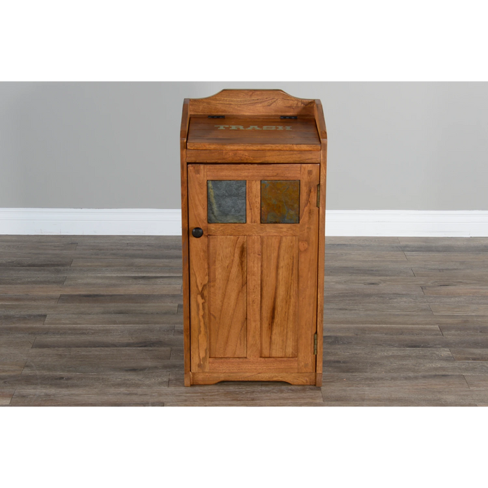 Sunny Designs Wood House Trash Box Rustic Oak - Bed & Sofa Hub