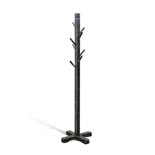 Sunny Designs Traditional Solid Wood Hat Rack with 8-Prong Hooks Black Sand - Bed & Sofa Hub