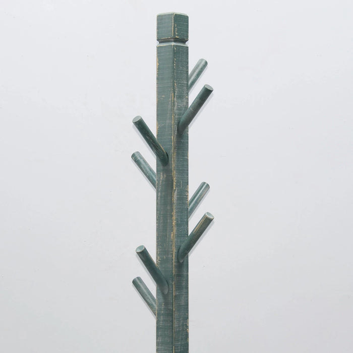 Sunny Designs Traditional Solid Wood Hat Rack with 8-Prong Hooks Sea Grass - Bed & Sofa Hub