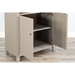 Sunny Designs Arched Display Cabinet with Doors Pavestone - Bed & Sofa Hub