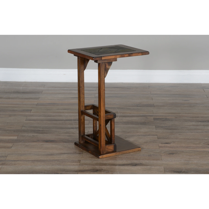 Sunny Designs Savannah 12.5" Traditional Wood Table Antique Charcoal - Bed & Sofa Hub