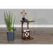 Sunny Designs Savannah 12.5" Traditional Wood Table Antique Charcoal - Bed & Sofa Hub