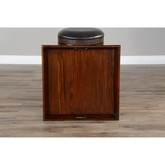 Sunny Designs Santa Fe Ottoman Tray Dark Chocolate - Bed & Sofa Hub