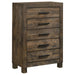 Coaster Woodmont 5-piece Bedroom Set Rustic Golden Brown - Bed & Sofa Hub