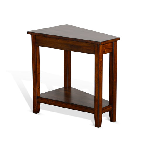 Sunny Designs Santa Fe Chair Side Table Dark Chocolate - Bed & Sofa Hub
