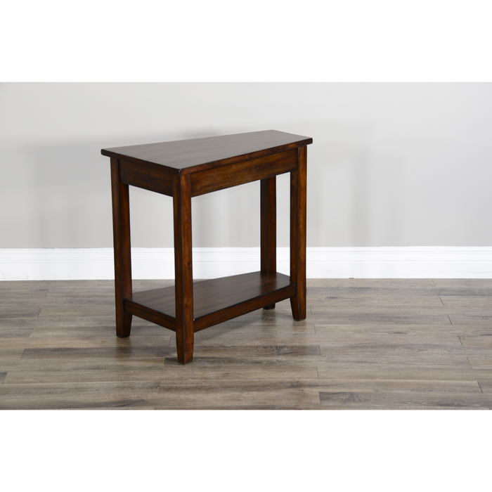 Sunny Designs Santa Fe Chair Side Table Dark Chocolate - Bed & Sofa Hub