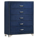 Coaster  Melody 5-piece Bedroom Set Pacific Blue - Bed & Sofa Hub