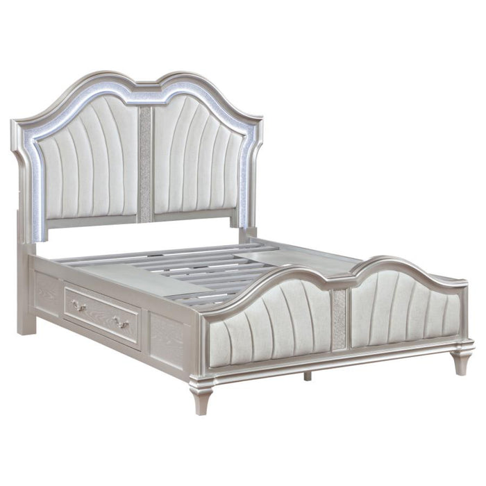 Coaster Evangeline 4-piece Bedroom Set Silver Oak - Bed & Sofa Hub
