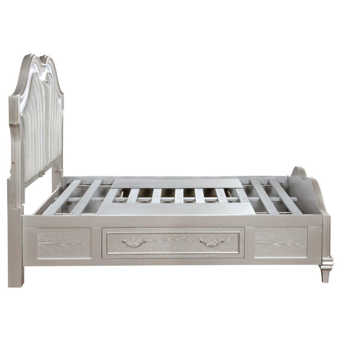 Coaster Evangeline 4-piece Bedroom Set Silver Oak - Bed & Sofa Hub