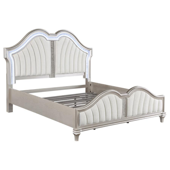 Coaster Evangeline 4-piece Bedroom Set Silver Oak - Bed & Sofa Hub