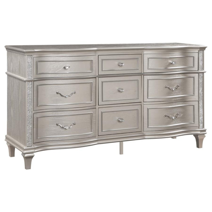 Coaster Evangeline 4-piece Bedroom Set Silver Oak - Bed & Sofa Hub