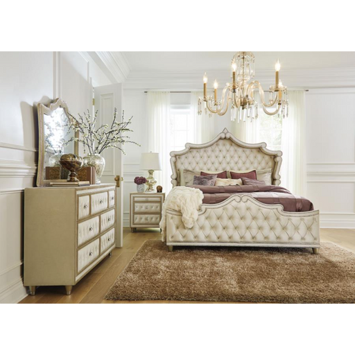 Coaster Antonella 4-piece Bedroom Set Ivory - Bed & Sofa Hub