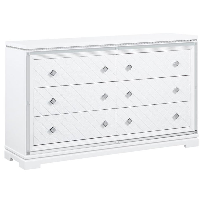Coaster  Eleanor 5-piece Bedroom Set White - Bed & Sofa Hub