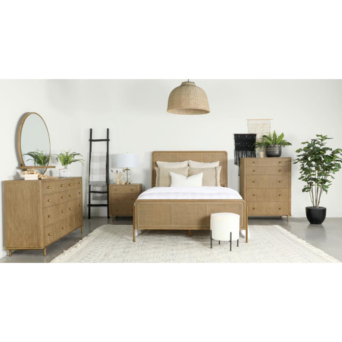 Coaster Arini 4-piece Bedroom Set Sand Wash and Natural Cane - Bed & Sofa Hub