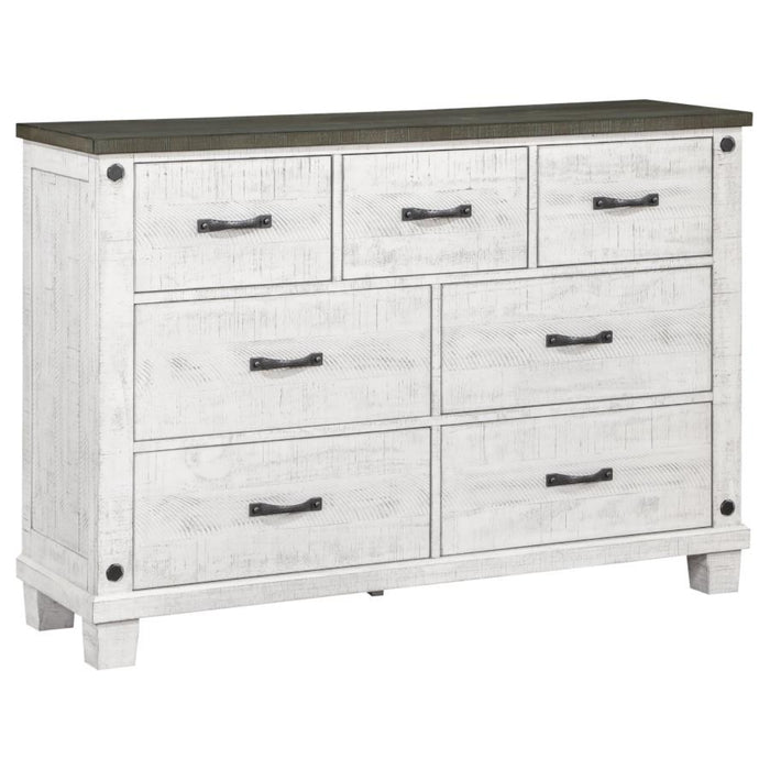 Coaster Lilith 4-piece Bedroom Set Distressed White - Bed & Sofa Hub