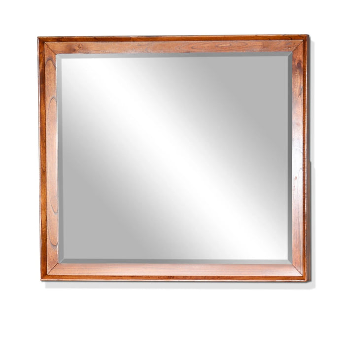 Sunny Designs American Modern 42" Mitred Solid Wood Mirror in Cinnamon - Bed & Sofa Hub