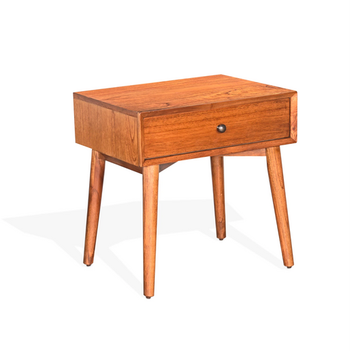 Sunny Designs American Modern 24" Mitred Solid Wood Night Stand in Cinnamon - Bed & Sofa Hub