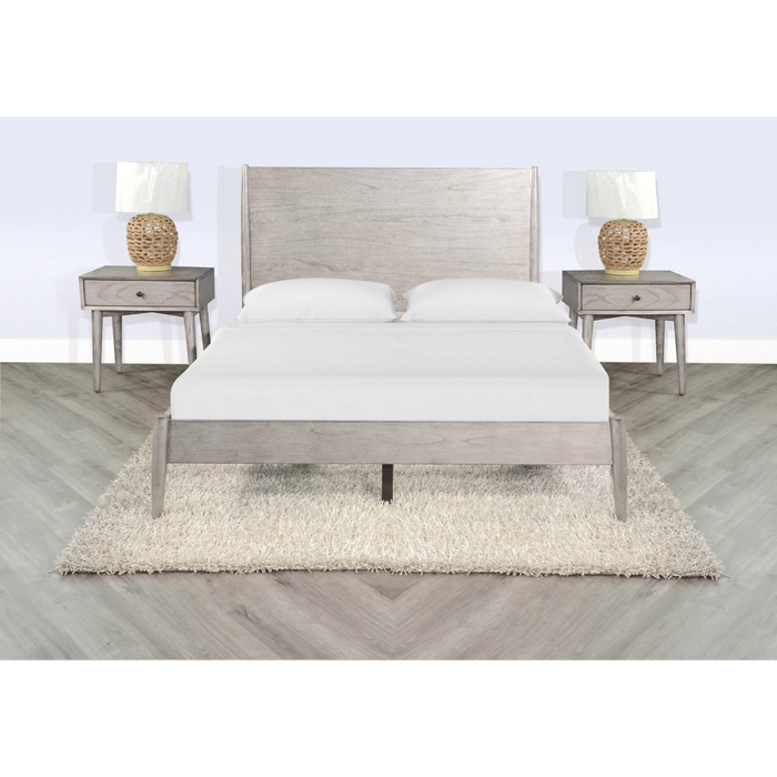 Sunny Designs American Modern 1-Drawer Mindi Wood Night Stand in Modern Gray - Bed & Sofa Hub
