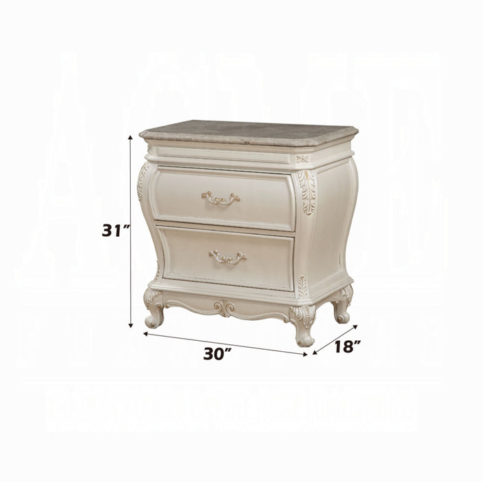 ACME Chantelle Nightstand W/Granite Top - Bed & Sofa Hub