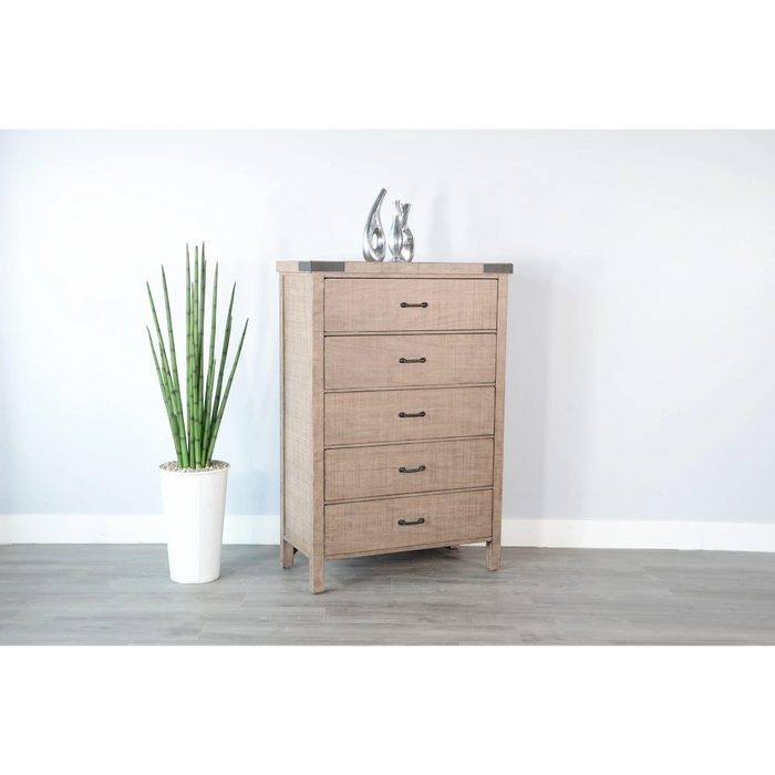 Sunny Designs Desert Rock Modern Mahogany Chest in Desert Rock/Light Brown Desert Rock - Bed & Sofa Hub