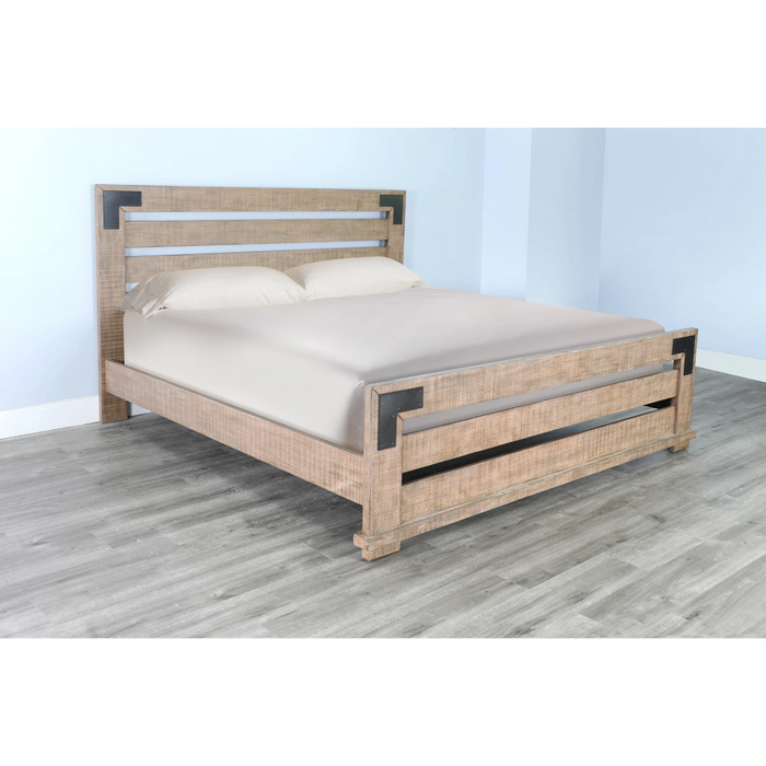 Sunny Designs Desert Rock Mahogany Wood Eastern King Bed in Light Brown Desert Rock - Bed & Sofa Hub