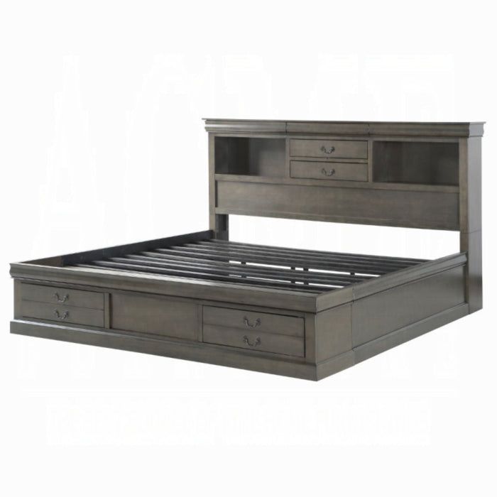 ACME Louis Philippe III EK Bed W/Storage - Bed & Sofa Hub