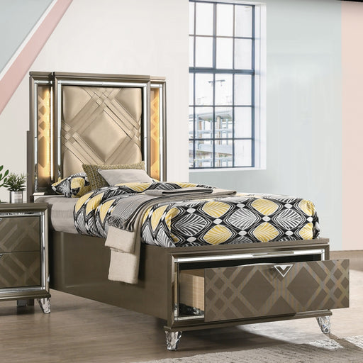 ACME Skylar Twin Bed W/Led & Storage - Bed & Sofa Hub