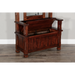 Sunny Designs 78" 4-hook Farmhouse Wood Hall Tree Dark Chocolate - Bed & Sofa Hub