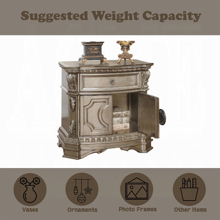 ACME Northville Nightstand W/Wooden Top - Bed & Sofa Hub