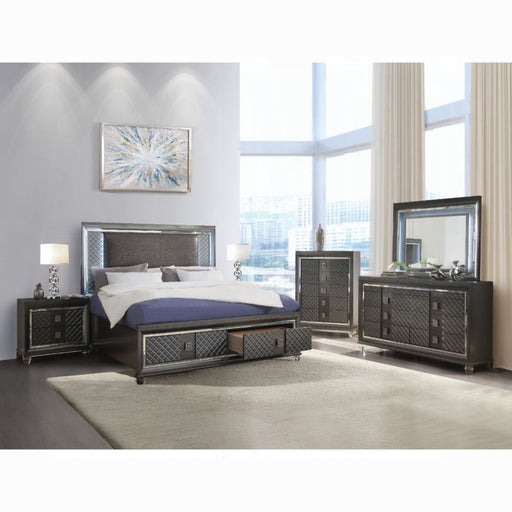 ACME Sawyer Queen Bed W/Led & Storage - Bed & Sofa Hub