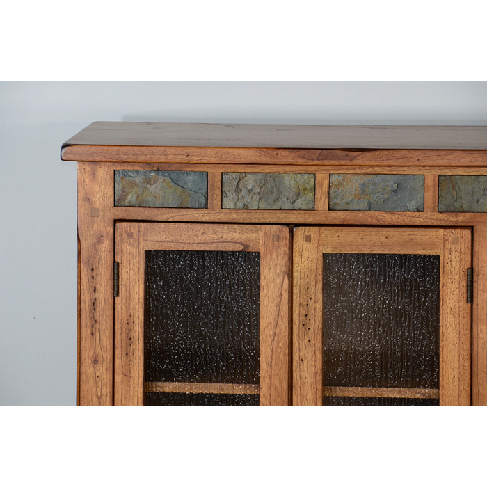 Sunny Designs Sedona 42" Adjustable Shelf Wood Bookcase in Rustic Oak - Bed & Sofa Hub