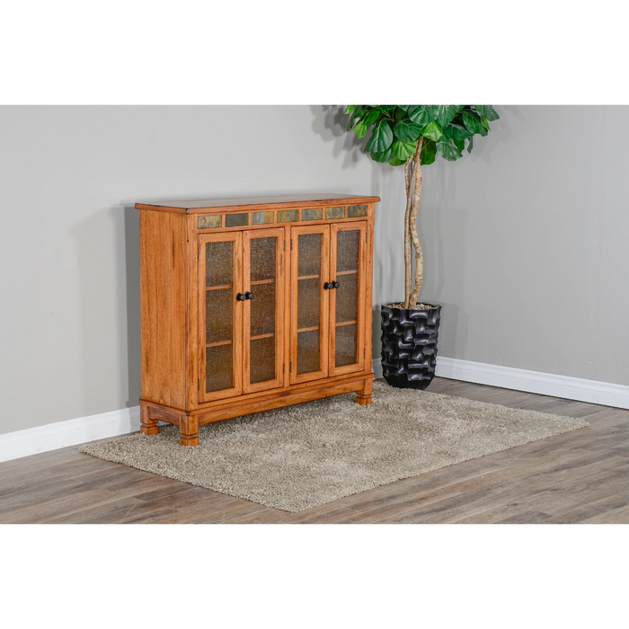 Sunny Designs Sedona 42" Adjustable Shelf Wood Bookcase in Rustic Oak - Bed & Sofa Hub