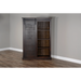 Sunny Designs 66" Adjustable Shelf Barn Door Wood Bookcase in Charred Oak - Bed & Sofa Hub