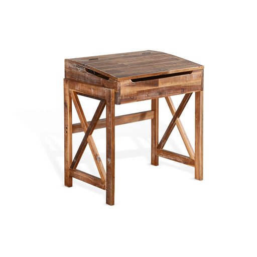Sunny Designs Havana X-Base Student School Desk Rustic Acacia - Bed & Sofa Hub