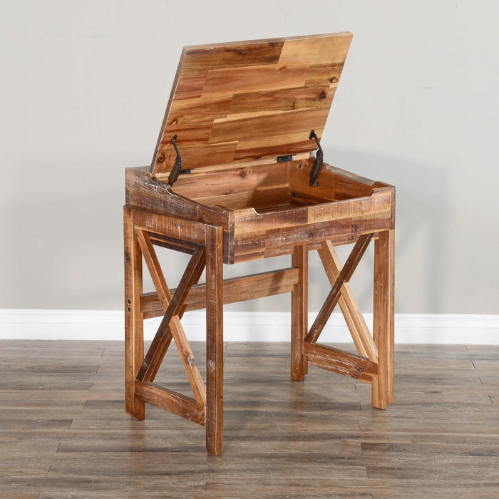 Sunny Designs Havana X-Base Student School Desk Rustic Acacia - Bed & Sofa Hub