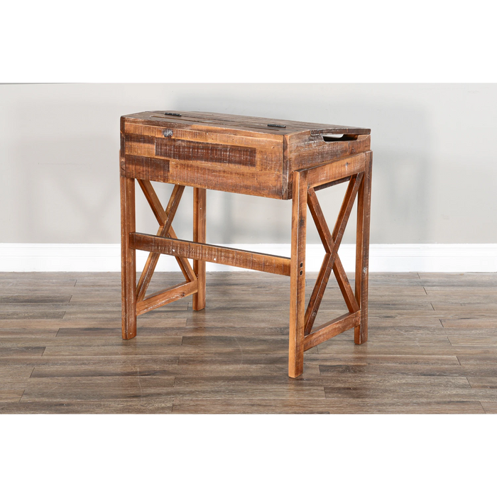 Sunny Designs Havana X-Base Student School Desk Rustic Acacia - Bed & Sofa Hub