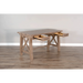 Sunny Designs Vivian 58" 2-drawer Farmhouse Wood Writing Desk in Light Brown Desert Rock - Bed & Sofa Hub