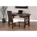 Sunny Designs Vivian 58" 2-drawer Farmhouse Wood Writing Desk in Dark Brown Raisin - Bed & Sofa Hub