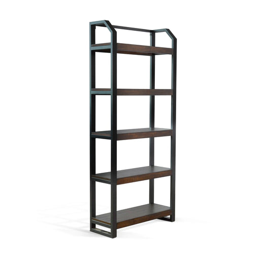 Sunny Designs Homestead Metal Frame Bookcase Tobacco Leaf - Bed & Sofa Hub