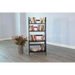 Sunny Designs  60" Mahogany Wood Folding Bookcase Black Walnut - Bed & Sofa Hub